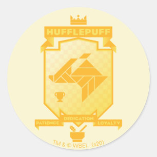 Adesivo Redondo Brutalist HUFFLEPUFF™ Crest