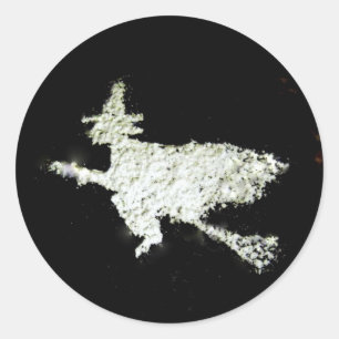 Adesivo Redondo Bruxa