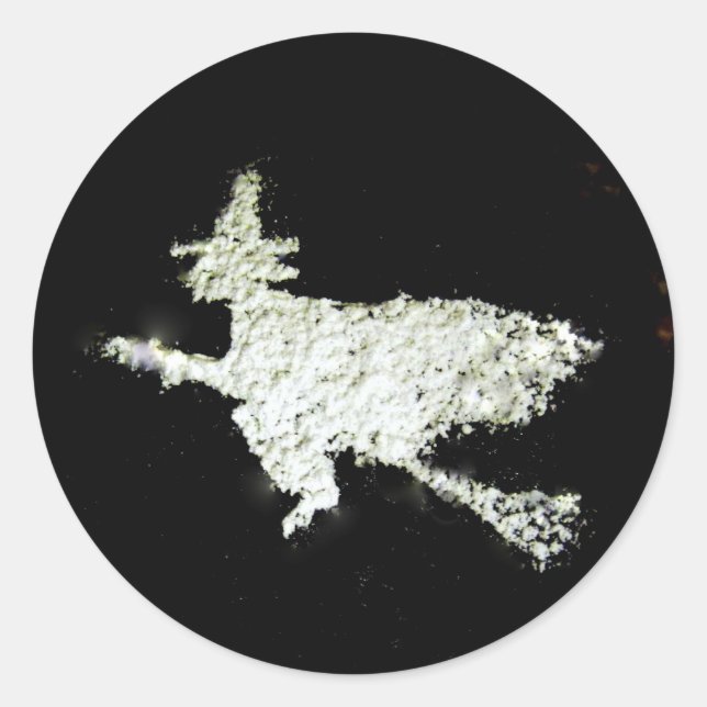 Adesivo Redondo Bruxa (Frente)