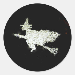 Adesivo Redondo Bruxa