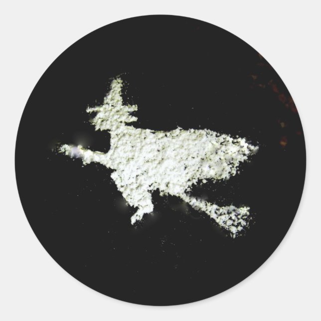 Adesivo Redondo Bruxa (Frente)