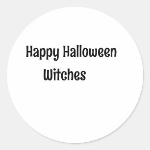 Adesivo Redondo Bruxa halloween outubro ruim bom adicionar nome si
