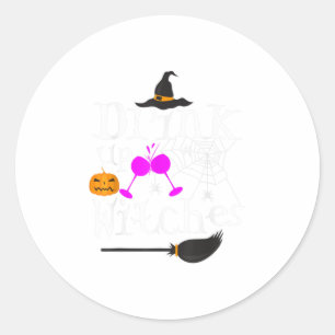 Adesivo Redondo Bruxas Bebidas Halloween