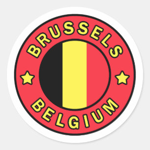 Adesivo Redondo Bruxelas Bélgica