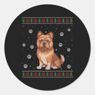 Adesivo Redondo Bruxelas Griffon Christmas Sweet Xmas Pet Animal