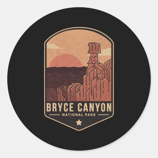 Adesivo Redondo Bryce Canyon National Park Bryce Canyon (Frente)
