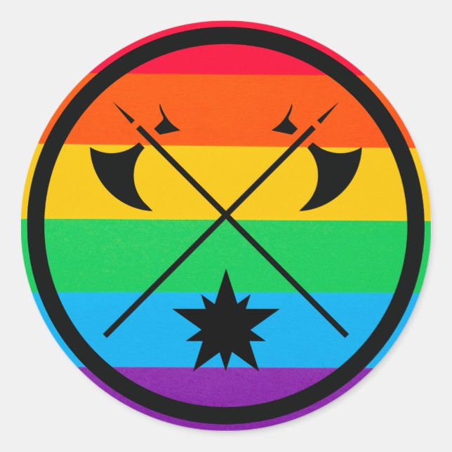 Adesivo Redondo bryn gwlad pride Button (Frente)