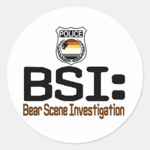 Adesivo Redondo BSI: Investigação da cena do urso