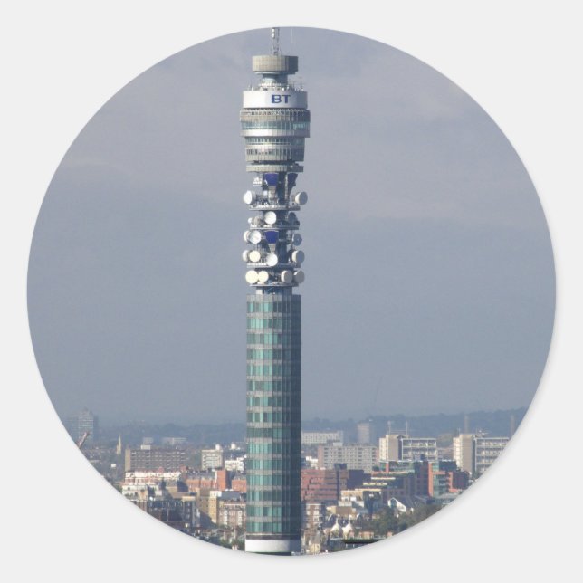 Adesivo Redondo BT Tower, Londres, Inglaterra. (Frente)