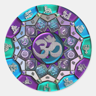 Adesivo Redondo ~ BTC da mandala da independência de UROCK