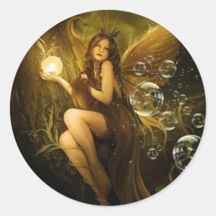 Adesivo Redondo Bubble Fantasy Fairy