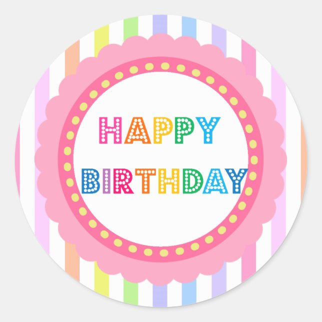 Adesivo Redondo Bubble Gum Party by Bella Studios (Frente)