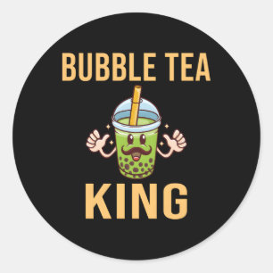Adesivo Redondo Bubble Tea King Bubble Tea