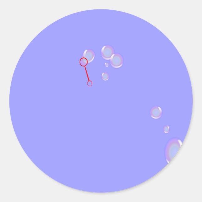 Adesivo Redondo Bubble Wand e Bolhas (Frente)