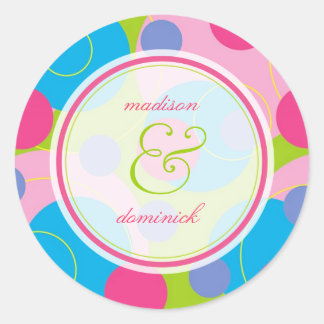 Adesivo Redondo Bubblegum Bubble Mod Dots Summer Wedker