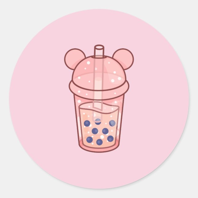 Adesivo Redondo Bubbletea (Frente)