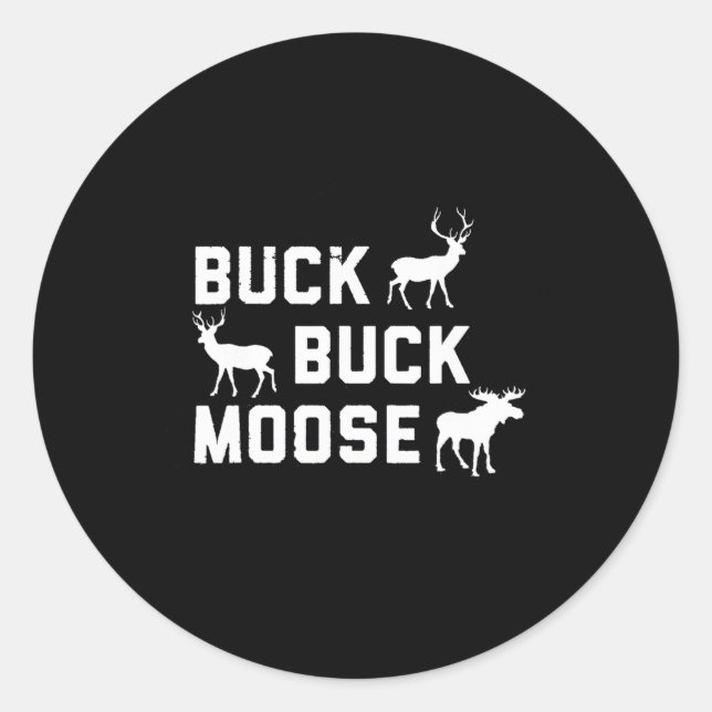Adesivo Redondo Buck Buck Moose Frio Caça (Frente)