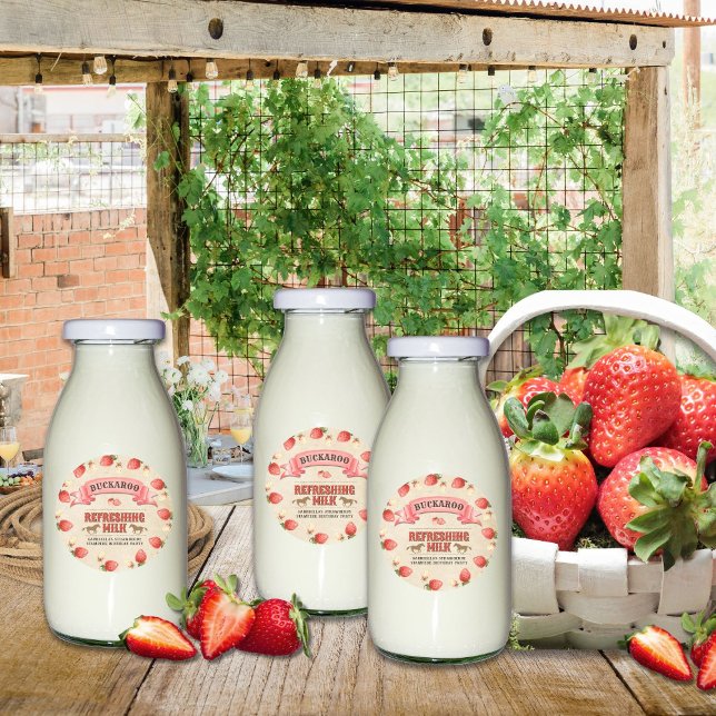 Adesivo Redondo Buckaroo Refreshing milk Aniversário (Criador carregado)