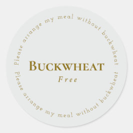 Adesivo Redondo Buckwheat-Free Request Sticker, Light-gray - Brown