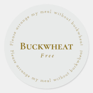 Adesivo Redondo Buckwheat-Free Request Sticker, Light-gray - Brown