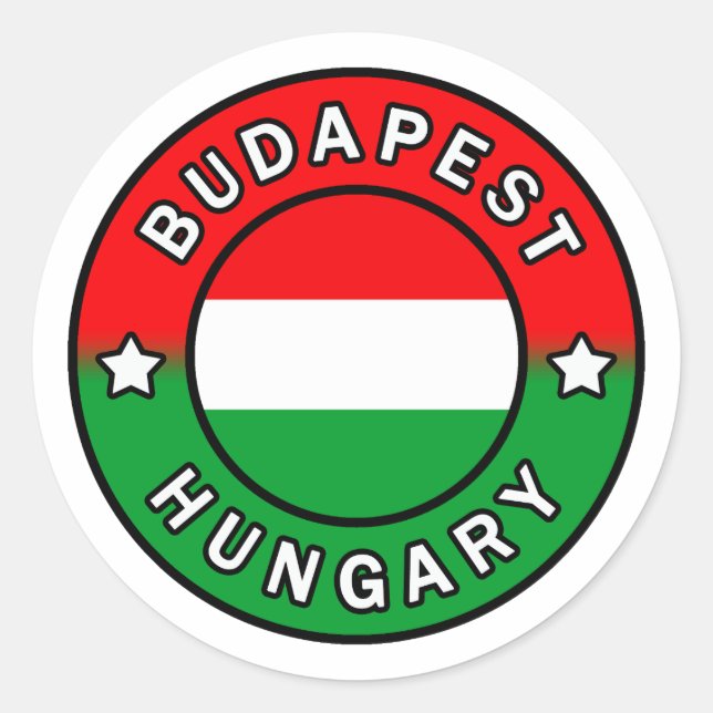 Adesivo Redondo Budapeste Hungria (Frente)