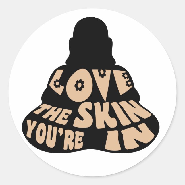 Adesivo Redondo Buddha Love (Frente)