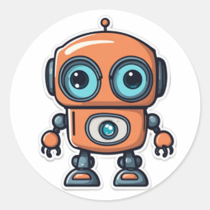 Adesivo Redondo Buddy Robot