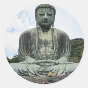 Adesivo Redondo Budismo da Estátua Buda