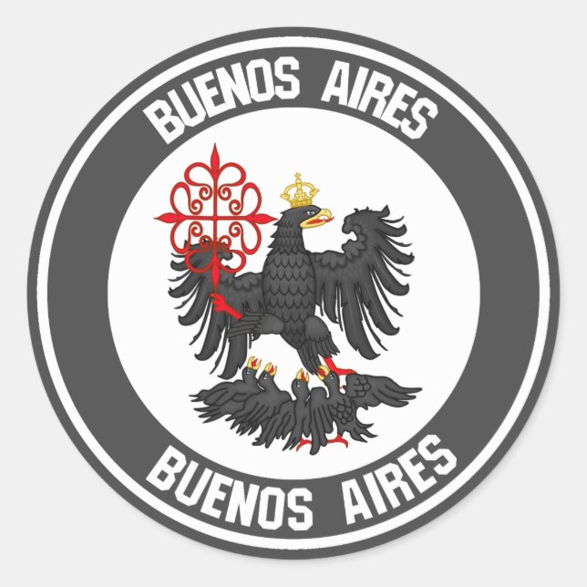 Adesivo Redondo Buenos Aires Round Emblem (Frente)