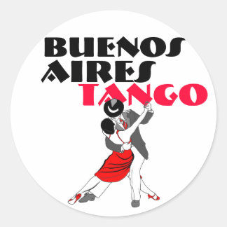 Adesivo Redondo Buenos Aires Tango