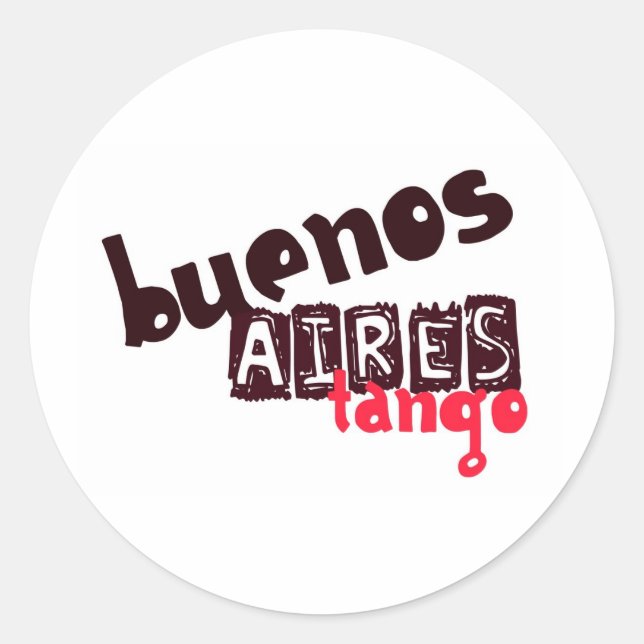 Adesivo Redondo Buenos Aires Tango (Frente)