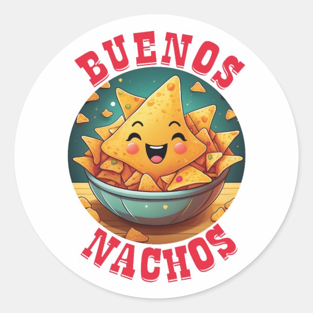 Adesivo Redondo Buenos Nachos (Frente)