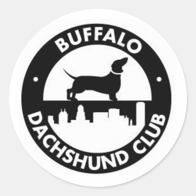 Adesivo Redondo Buffalo Dachshund Club Sticker (Frente)