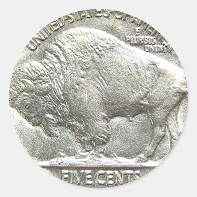 ADESIVO REDONDO BUFFALO NICKEL (Frente)