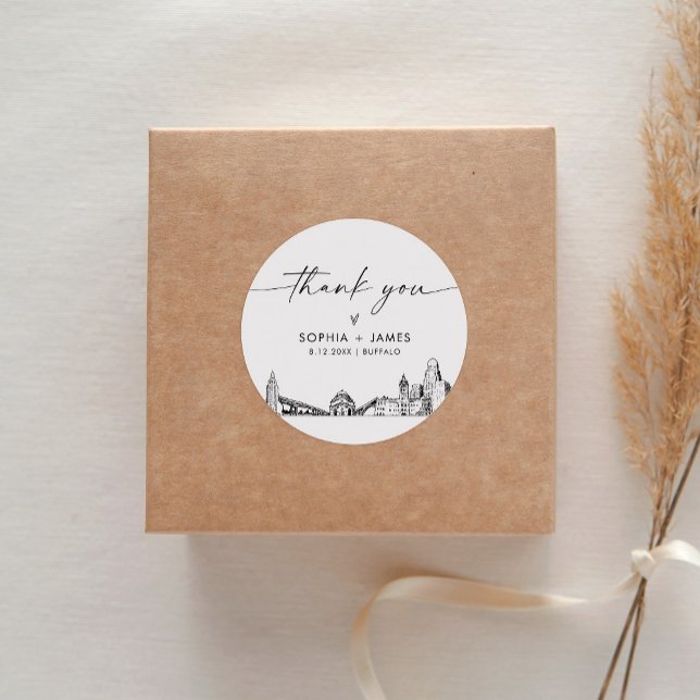 Adesivo Redondo Buffalo Obrigado Favor 3" (folha 6) (Criador carregado)