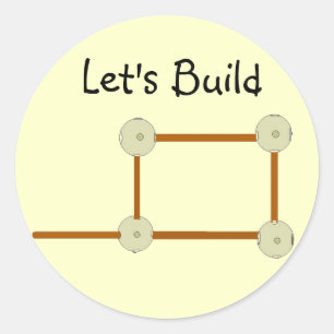 Adesivo Redondo Build do vamos