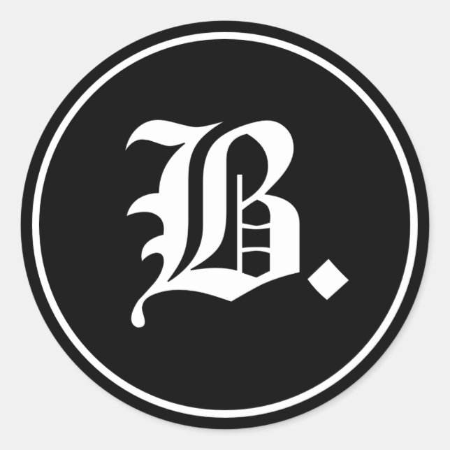 Adesivo Redondo Builders International Old English B. Stickers (Frente)