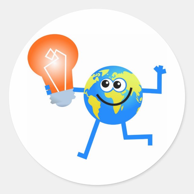 Adesivo Redondo Bulb Globe (Frente)