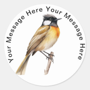 Adesivo Redondo Bulbul Chinês