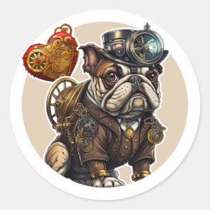 Adesivo Redondo Buldogue