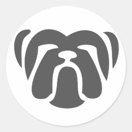 Adesivo Redondo Buldogue