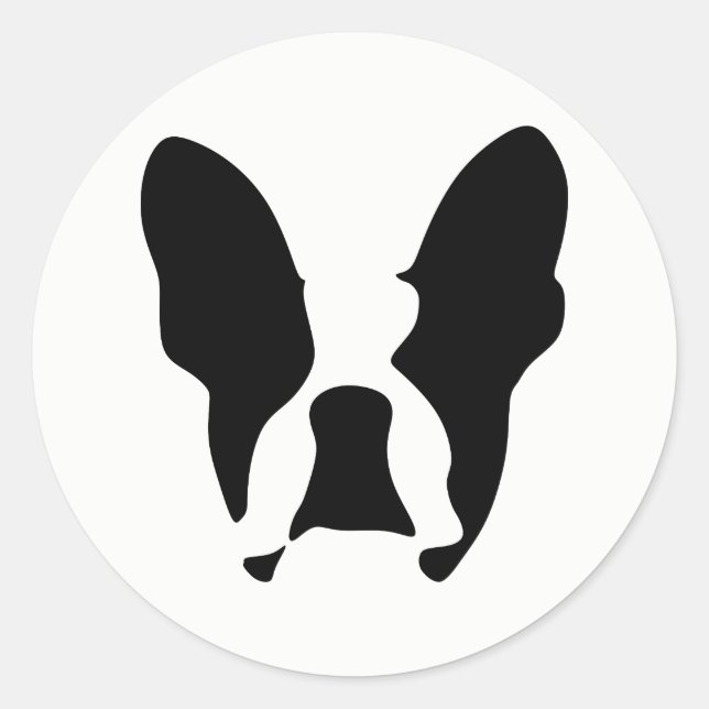 Adesivo Redondo Buldogue francês (Frente)