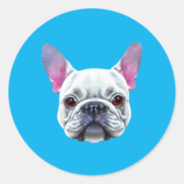 Adesivo Redondo Buldogue Francês