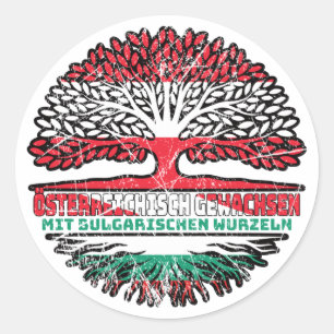 Adesivo Redondo Bulgária Bulgarisch Österreichisch Österreich