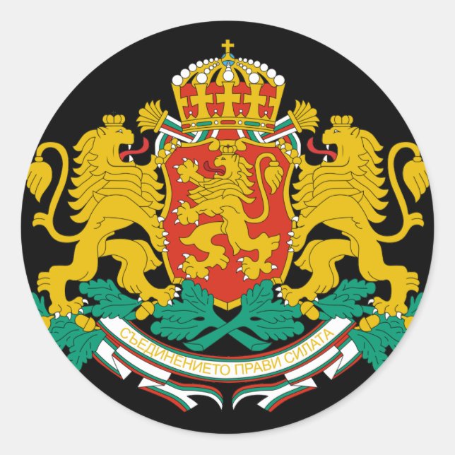 Adesivo Redondo bulgária emblem (Frente)