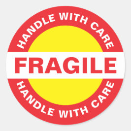 Adesivo Redondo Bulk Fragile Stickers (Handle with Care)