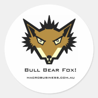 Adesivo Redondo Bull Bear Fox Neo Reynard Sticker