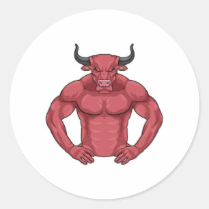 Adesivo Redondo Bull como Bodybuilder extreme