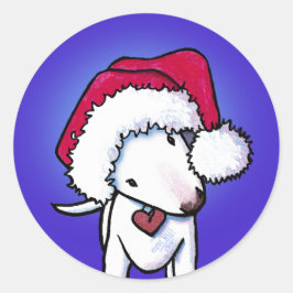 Adesivo Redondo Bull Natal Terrier KiniArt Sticker