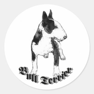 Adesivo Redondo Bull terrier